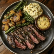 Juicy Steak and Vegetables: A Gastronomic Masterpiece on Your Wall