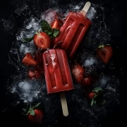 Vibrant Strawberry Ice Cream: Sweet Delight for the Interior