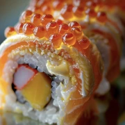 Gastronomic Masterpiece: Sushi Roll on the Wall