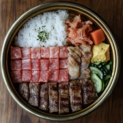 Gastronomic Symphony: Meat and Rice on a Plate