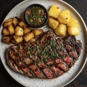 Gastronomic Chic: Juicy Steak with Potatoes