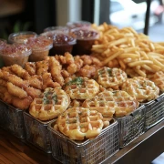 Epic Trio: Waffles, Nuggets and Fries