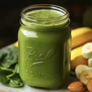 Emerald Blast: Apple Banana Spinach Smoothie