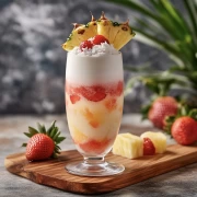 Tropical Cocktail: Pineapple, Strawberry, Coconut for Wall Decor