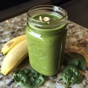 Green Smoothie with Banana and Spinach: Vitamin Explosion on Your Wall