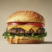 Gourmet Burger: Cheese and Freshness on Your Wall