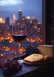 Evening Urban Comfort: Wine and Cheese