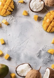 Tropical Delight: Mango and Coconut in Color Palette