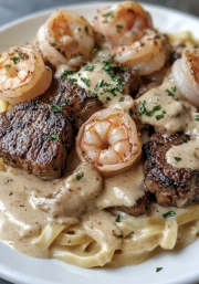 Gastronomic Symphony: Pasta with Shrimp and Creamy Meat