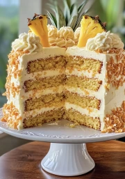 Sweet Pineapple Cake: Exotic Dessert for Wall Decor