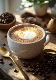 Latte with a Heart: Cozy Coffee Motif