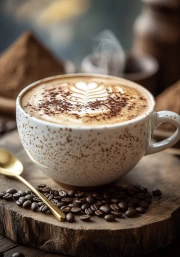 Latte with a Delicate Foam Head: Exquisite Decor for the Kitchen