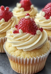 Sweet Elegance: Strawberry Cupcakes
