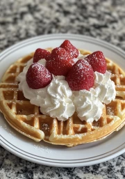 Sweet Morning: Strawberry Cream Waffles