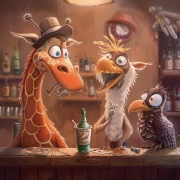 Giraffe and the Birds: Cocktail Follies