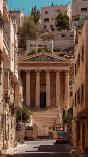 Ancient Grandeur: Panorama of Athens in Warm Tones
