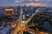 Bangkok Light Symphony: City Skyscrapers and Lights