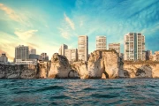 Beirut Skyline: Skyscrapers and Rocks of Lebanon
