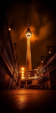Berlin Night Lights: Cityscape