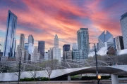 Chicago Sunset Symphony: Skyscrapers and Cityscapes