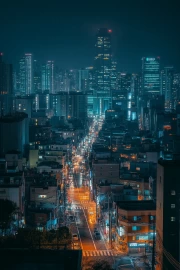 Night Glow of Skyscrapers: Cityscapes