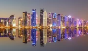 Doha Night Symphony: Silhouette and Reflection