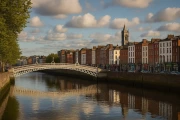 Dublin Evening Symphony: Bridge and Architecture at Sunset