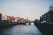 Dublin Bridge: The Tranquility of a River Panorama
