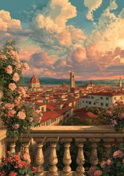 The Charm of Florence: Cityscape and Skyline