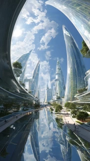 Future Horizon: Futuristic City Skyline