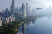 Future Horizons: Futuristic City in the Sky