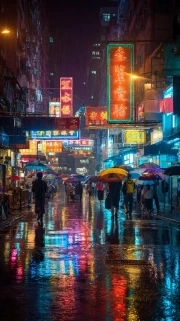 Hong Kong Night Symphony: Vivid Reflections Cityscapes Skylines