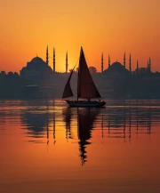 Istanbul Sunset Silhouette: The Magic of Horizon and Sails