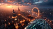 London Sunset: The City's Lights Glow
