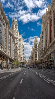 Madrid Symphony: The Dynamics of Streets and the Grandeur of Skyscrapers
