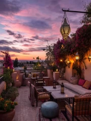 Sunset Charm of Marrakech: Evening Silhouette
