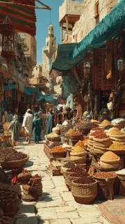 Medina of Marrakech: Oriental Bazaars and Cityscapes