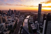Evening Skyline: Melbourne in Lights