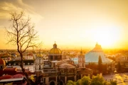 Sunset Silhouettes: Mexico City in Golden Rays