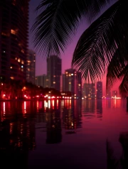 Sunset Charm: Miami Cityscape