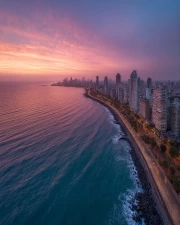 Sunset Charm of Mumbai Skyline: The Grandeur of Cityscapes Skylines