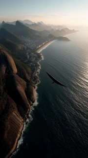 Sunrise Over Rio: Mountains and Ocean in Cityscapes Skylines