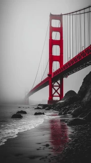 Mist Magic: Red Bridge San Francisco