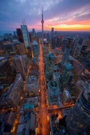 Toronto Sunset Glow: Cityscape