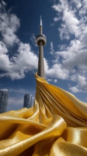 Golden Clouds Over Toronto: The Majesty of Cityscapes Skylines, Canada