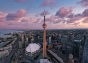Evening Lights Dance: Toronto Cityscape