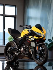 Speed and Elegance: Aprilia Tuono125 on Black Marble