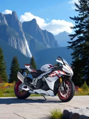 Aprilia RSV4: Speed and Freedom at the Mountain Waterfall