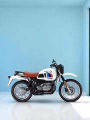 Legend of Speed: BMW R80 G/S on Blue Background
