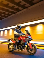 Speed and style: BMW F 900 XR in the tunnel